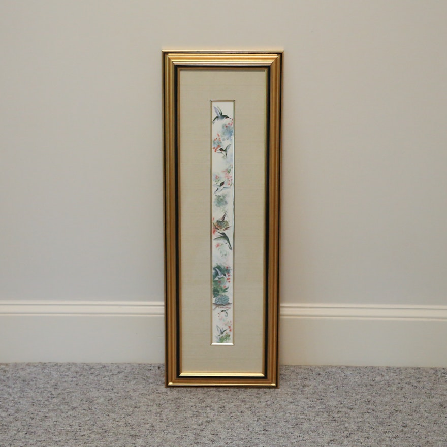 P.M. Fitzpatrick Offset Lithograph of Hummingbirds in Frame