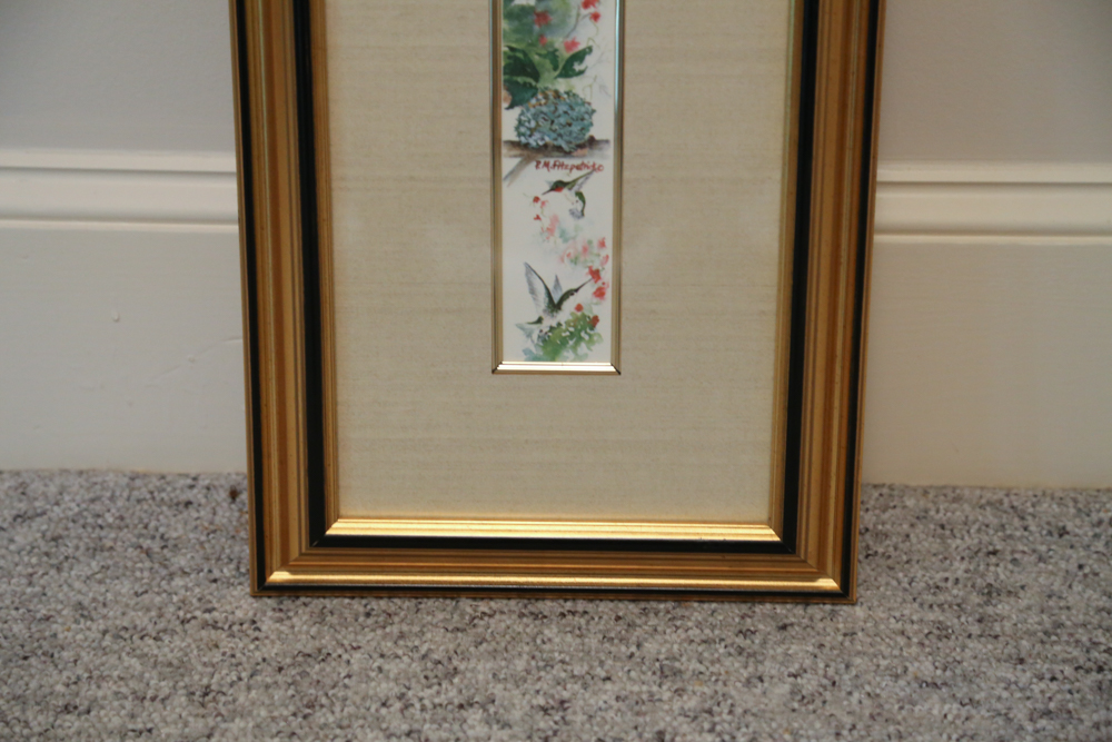 P.M. Fitzpatrick Offset Lithograph of Hummingbirds in Frame