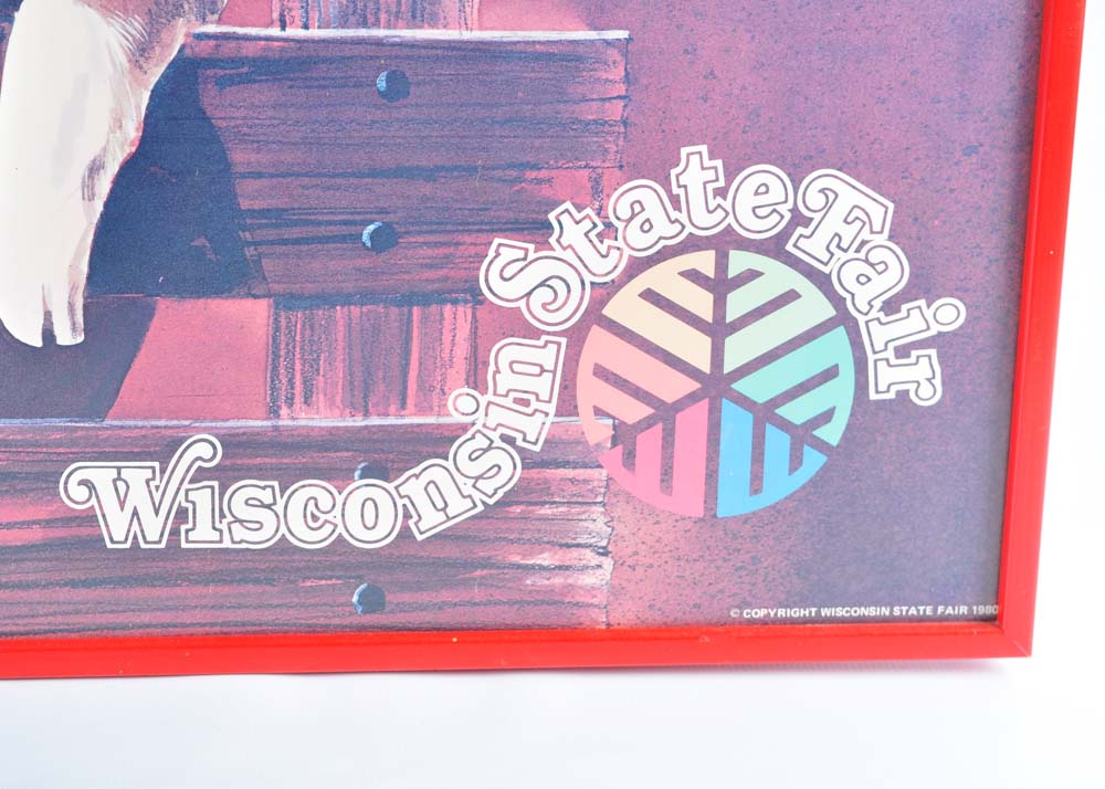Wisconsin State Fair Framed Offset Lithograph Poster