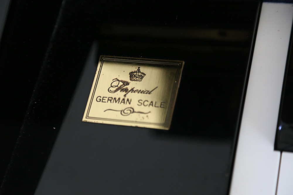 Samick Black Lacquer Upright Piano with Bench