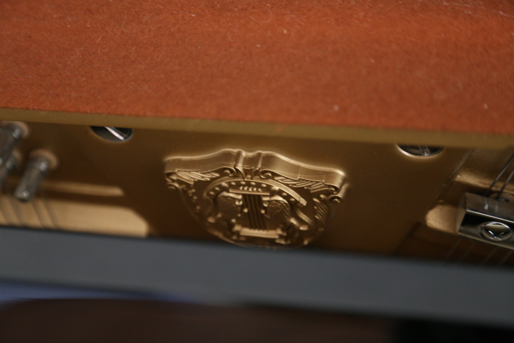 Samick Black Lacquer Upright Piano with Bench