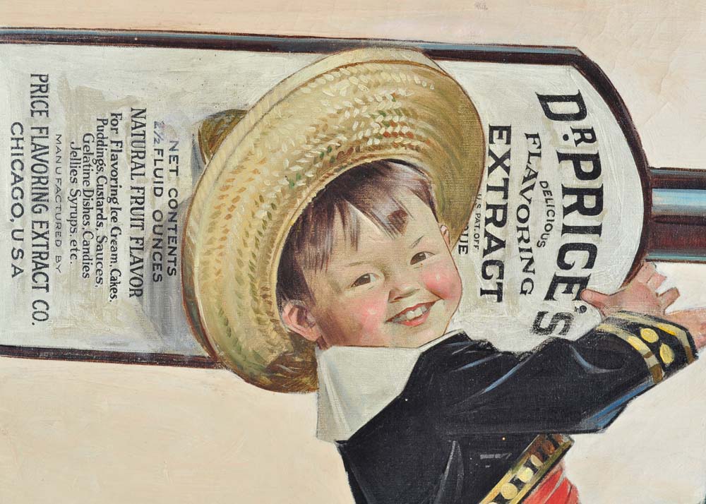 Embellished Giclee on Canvas of an Extract Advertisement