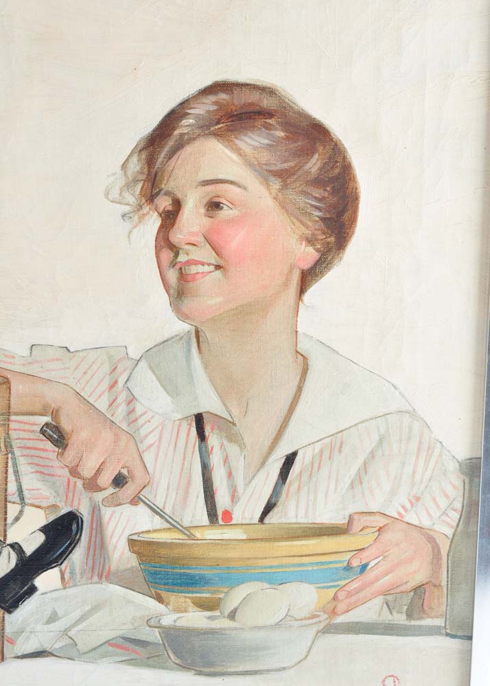 Embellished Giclee on Canvas of an Extract Advertisement