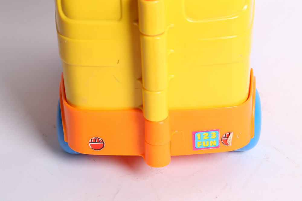 Vintage Fisher-Price Airplane and Mattel School Bus Toys