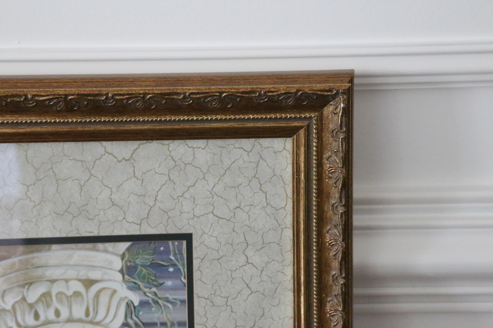 Offset Lithograph of Enchanted White Peafowl