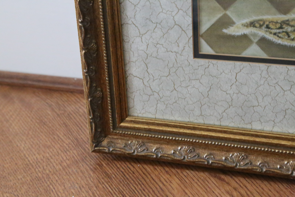 Offset Lithograph of Enchanted White Peafowl