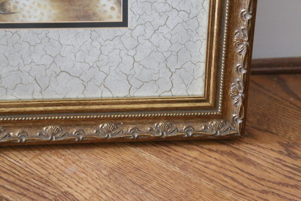 Offset Lithograph of Enchanted White Peafowl