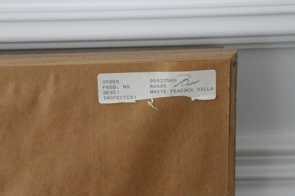 Offset Lithograph of Enchanted White Peafowl