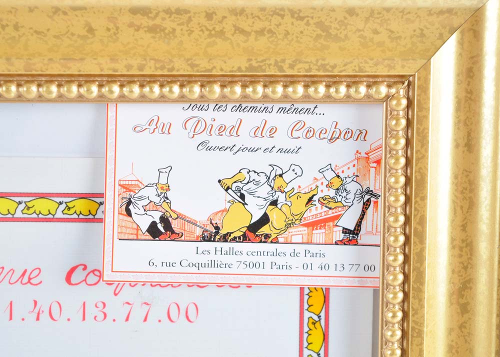 Framed Menu from Paris