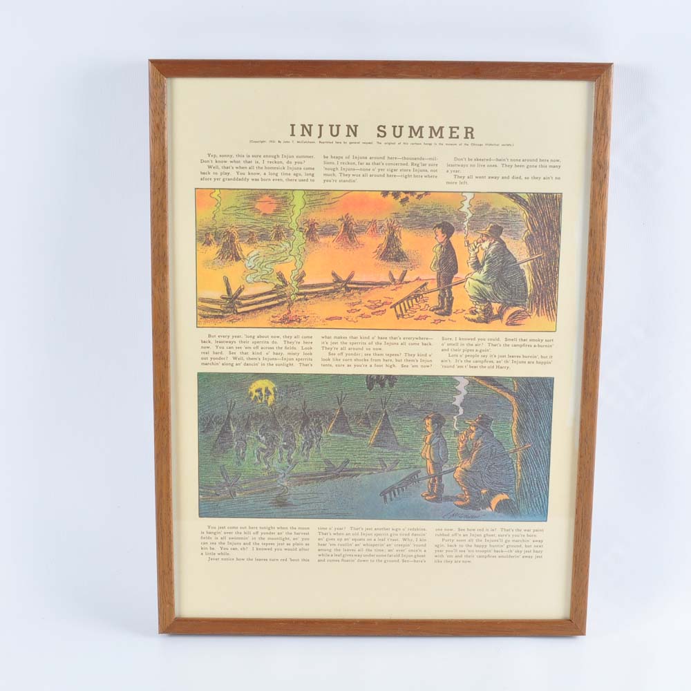 Injun Summer Framed Offset Lithograph