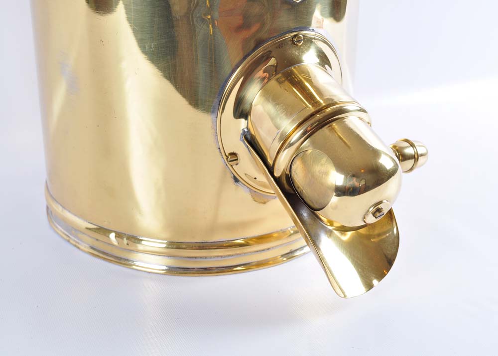19th Century Brass Coffee Dispenser with Scoop