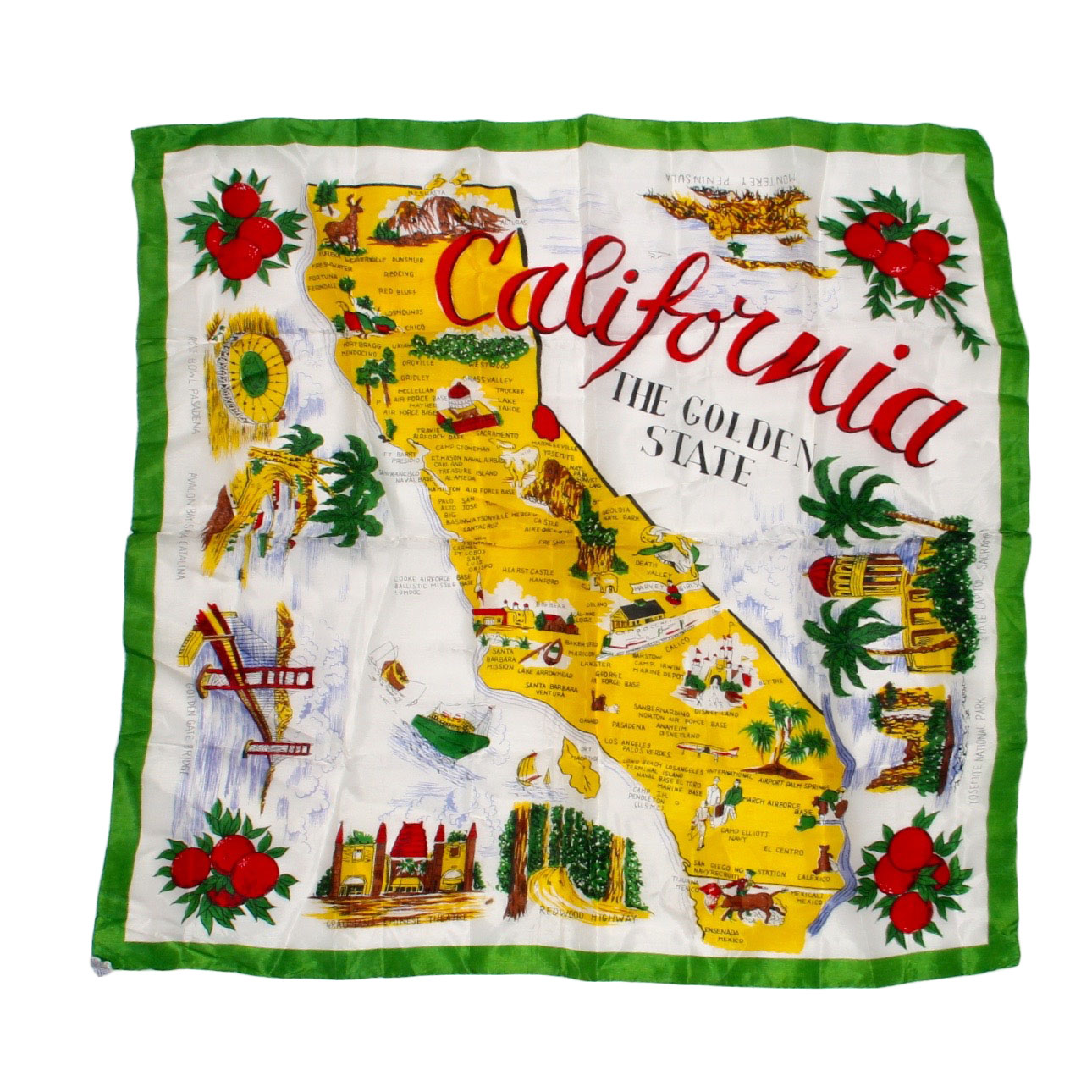 California The Golden State Souvenir Scarf