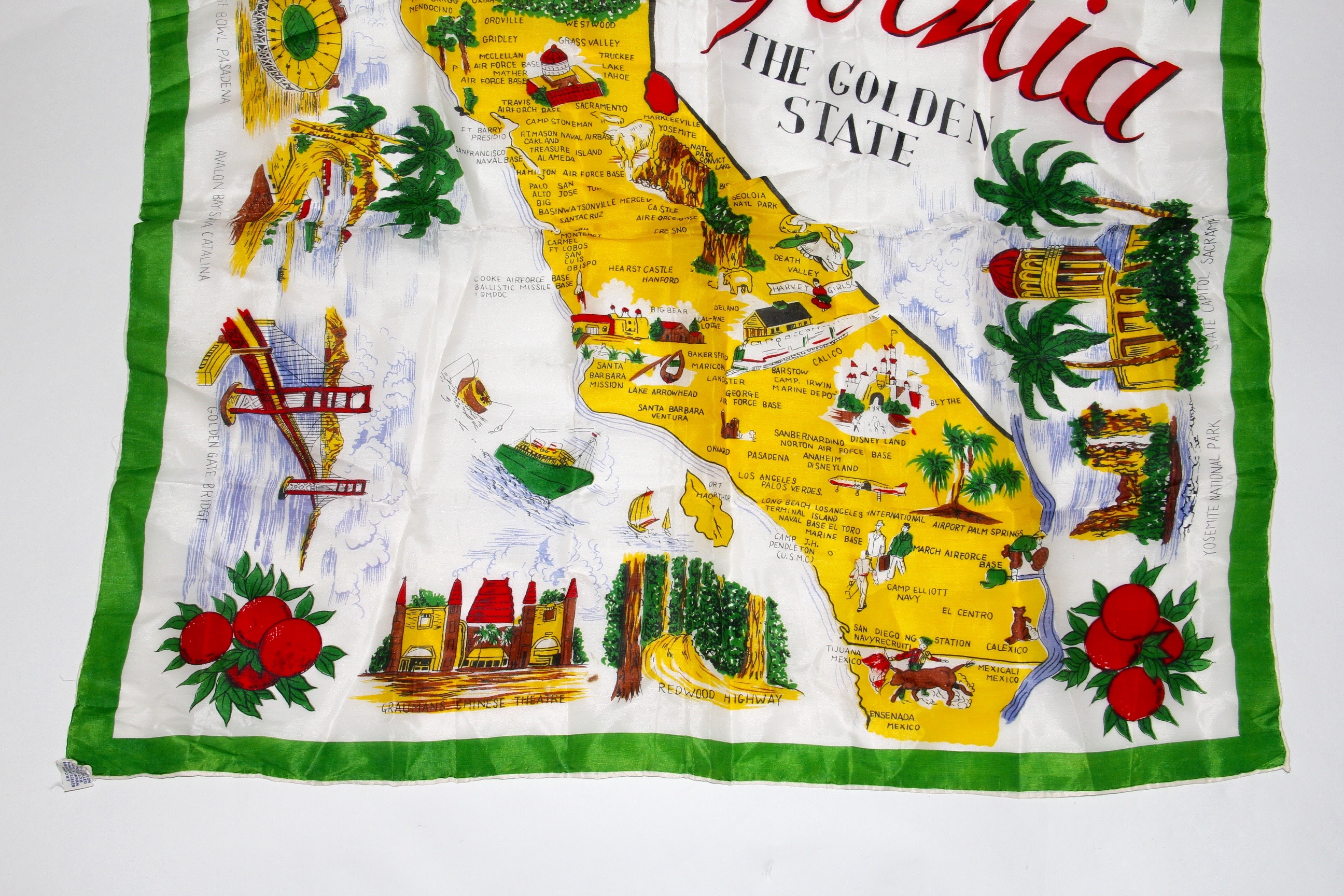 California The Golden State Souvenir Scarf