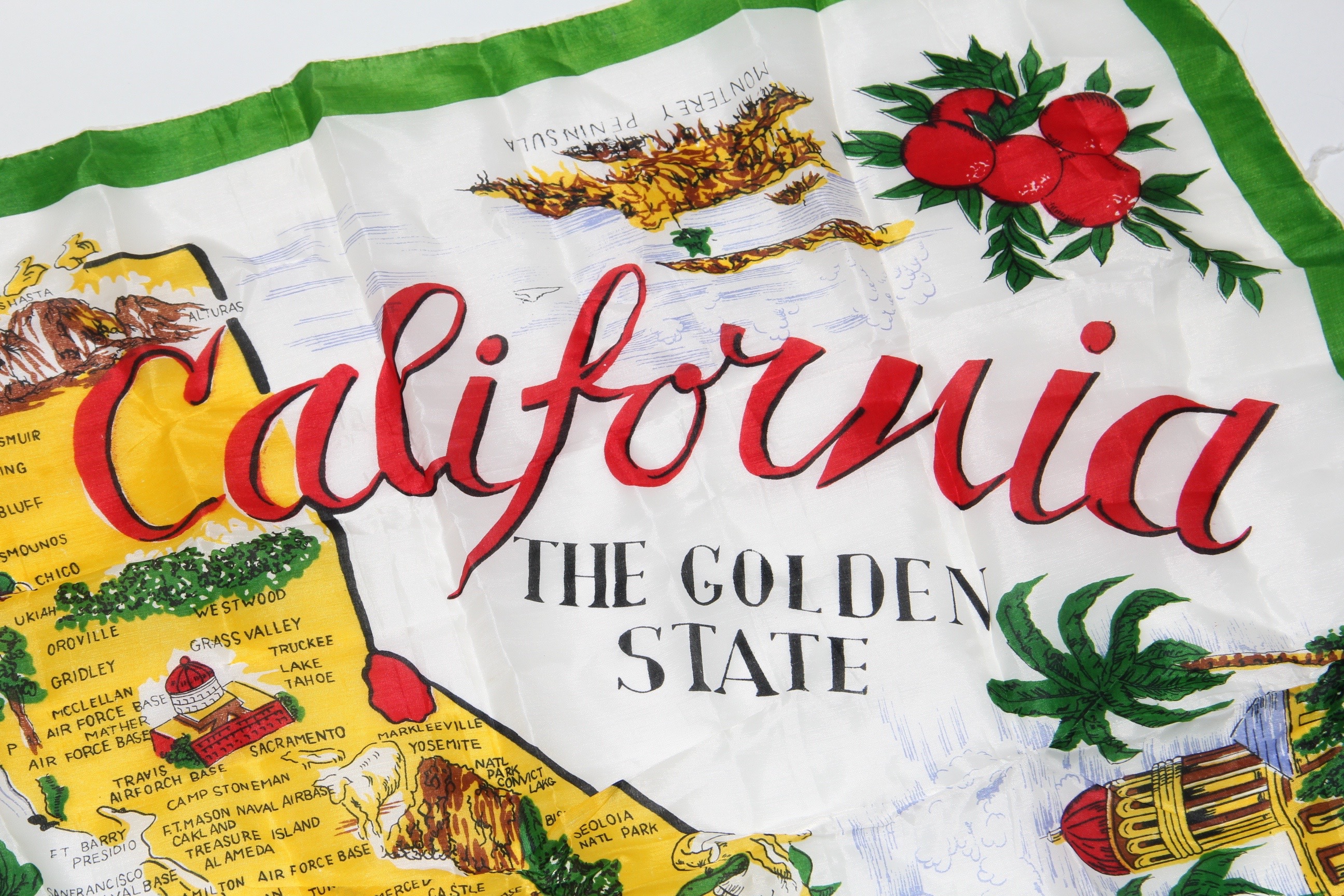 California The Golden State Souvenir Scarf