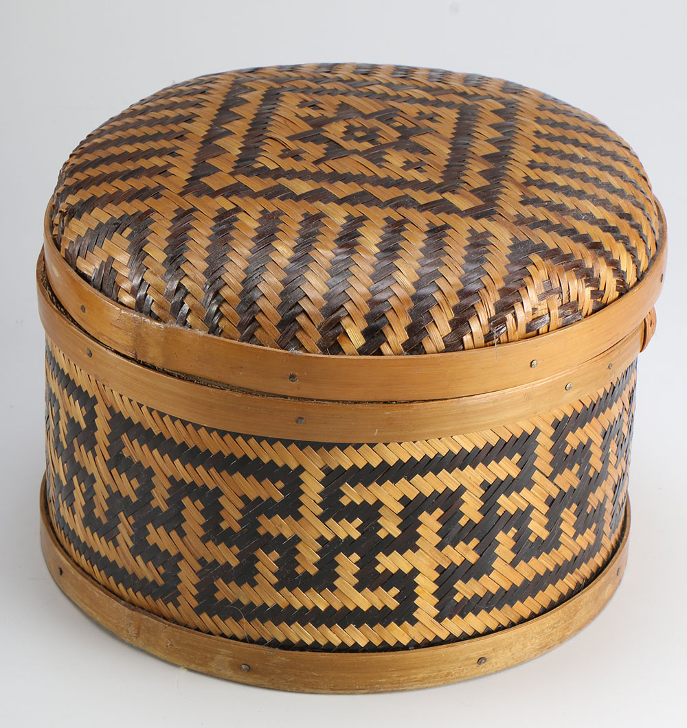 Three Stackable Whicker Boxes