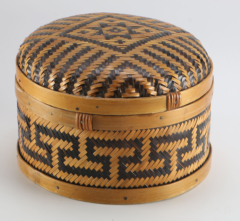 Three Stackable Whicker Boxes