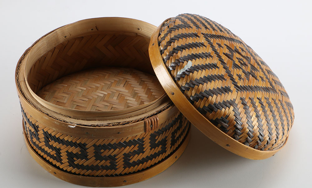 Three Stackable Whicker Boxes