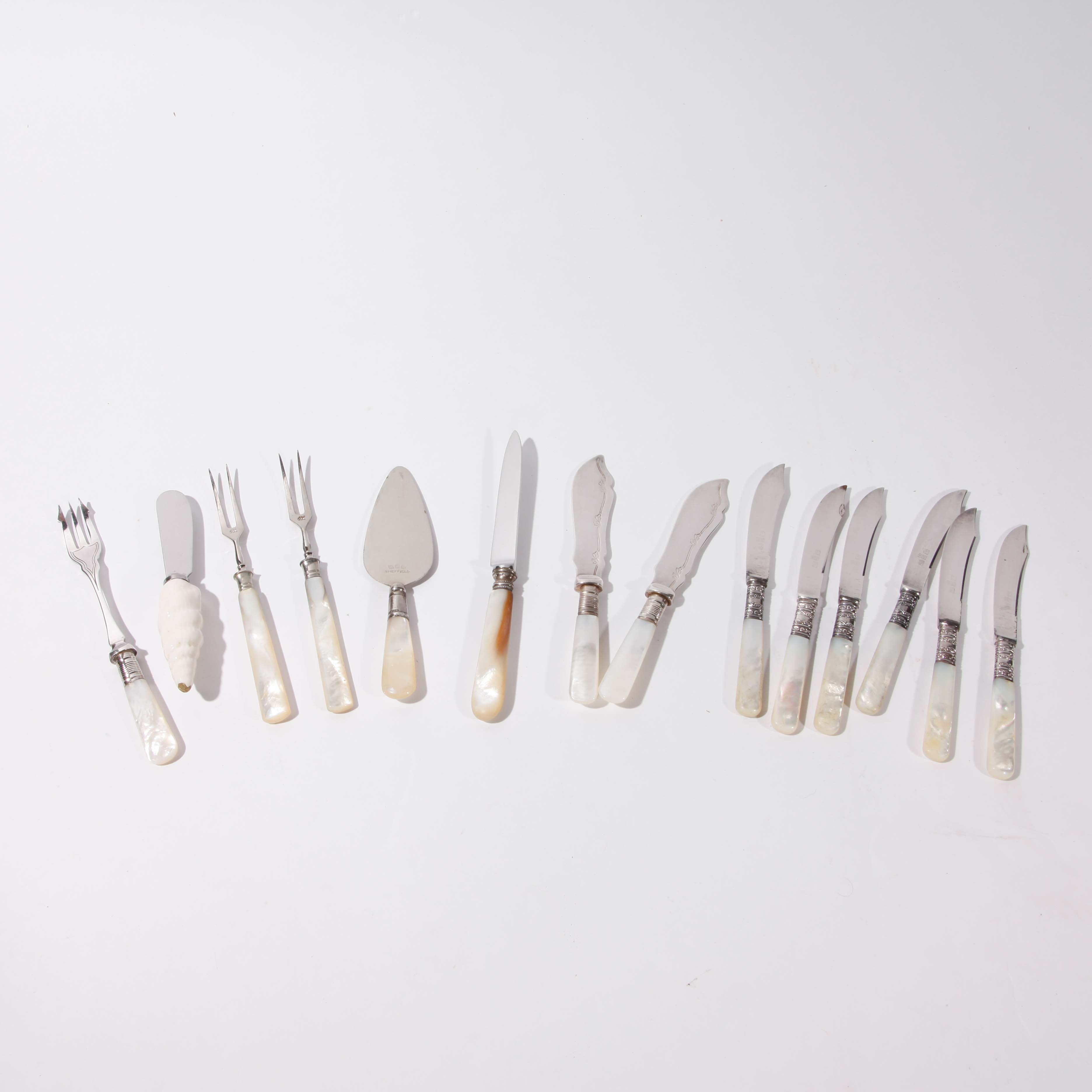 Set of Mother of Pearl Flatware