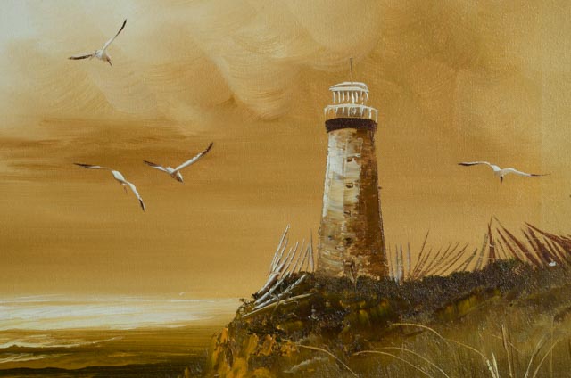 H. Gailey Oil on Canvas Coastal Painting