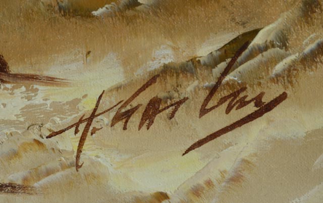 H. Gailey Oil on Canvas Coastal Painting