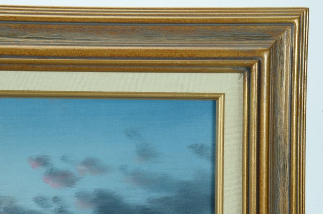 M. Andrea Vintage Oil on Canvas Coastal Painting