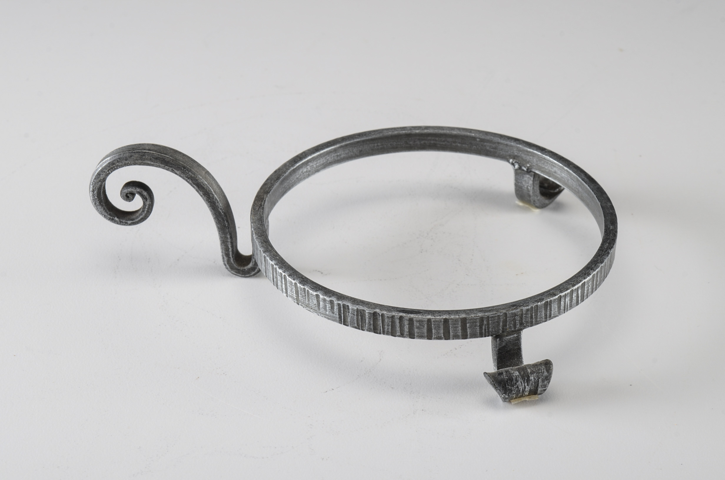 Vintage German Pewter Ram's Head Pitcher with Chain Handle