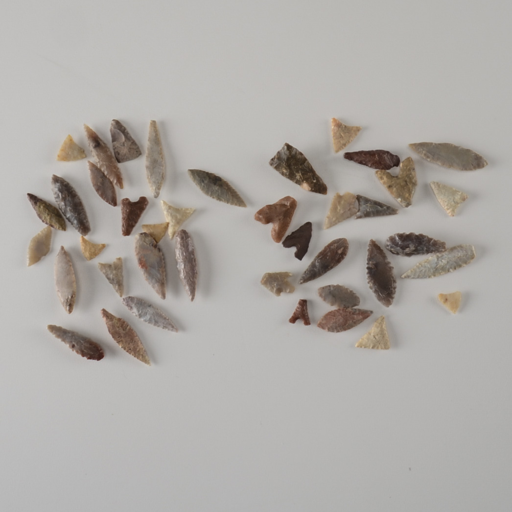 Bag of Stone Arrowheads