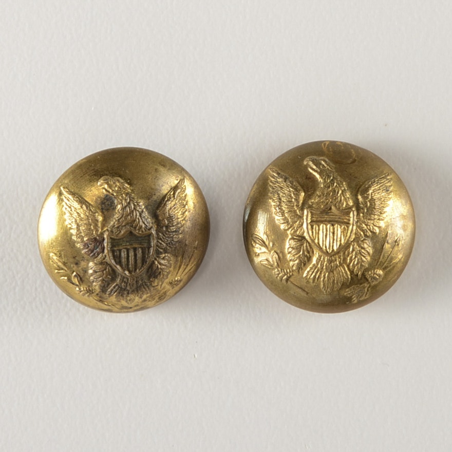 Pair of Civil War Uniform Buttons