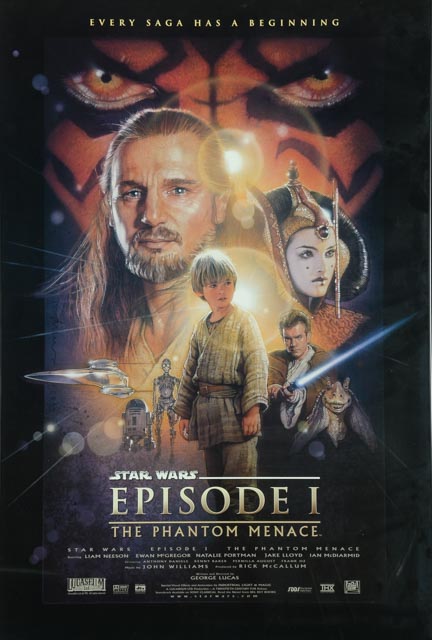 Framed Star Wars Episode I "The Phantom Menace" Promotional Movie Poster
