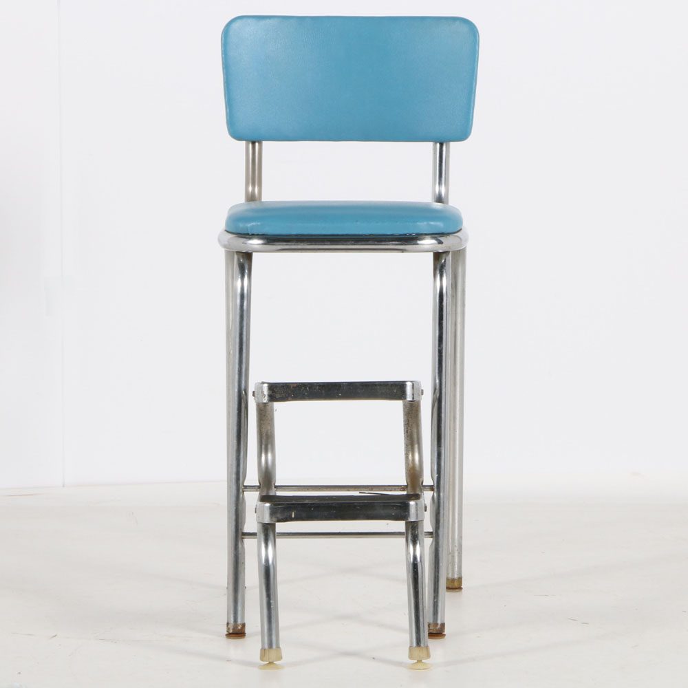 Mid-Century Chrome Stool