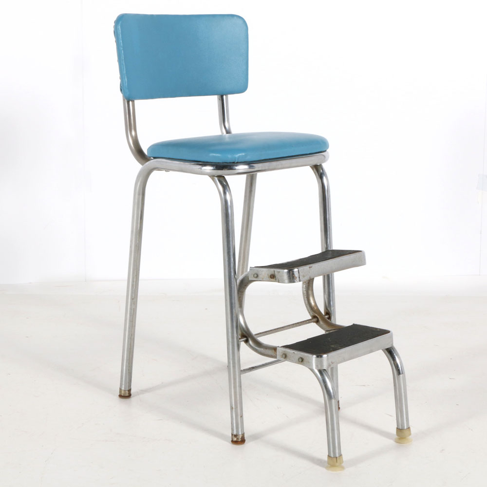 Mid-Century Chrome Stool