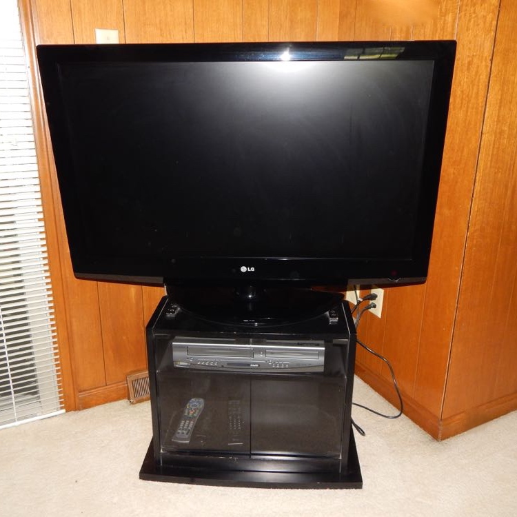 42" LG Plasma Television and Sylvania VHS/CD/DVD Player