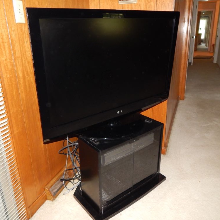 42" LG Plasma Television and Sylvania VHS/CD/DVD Player