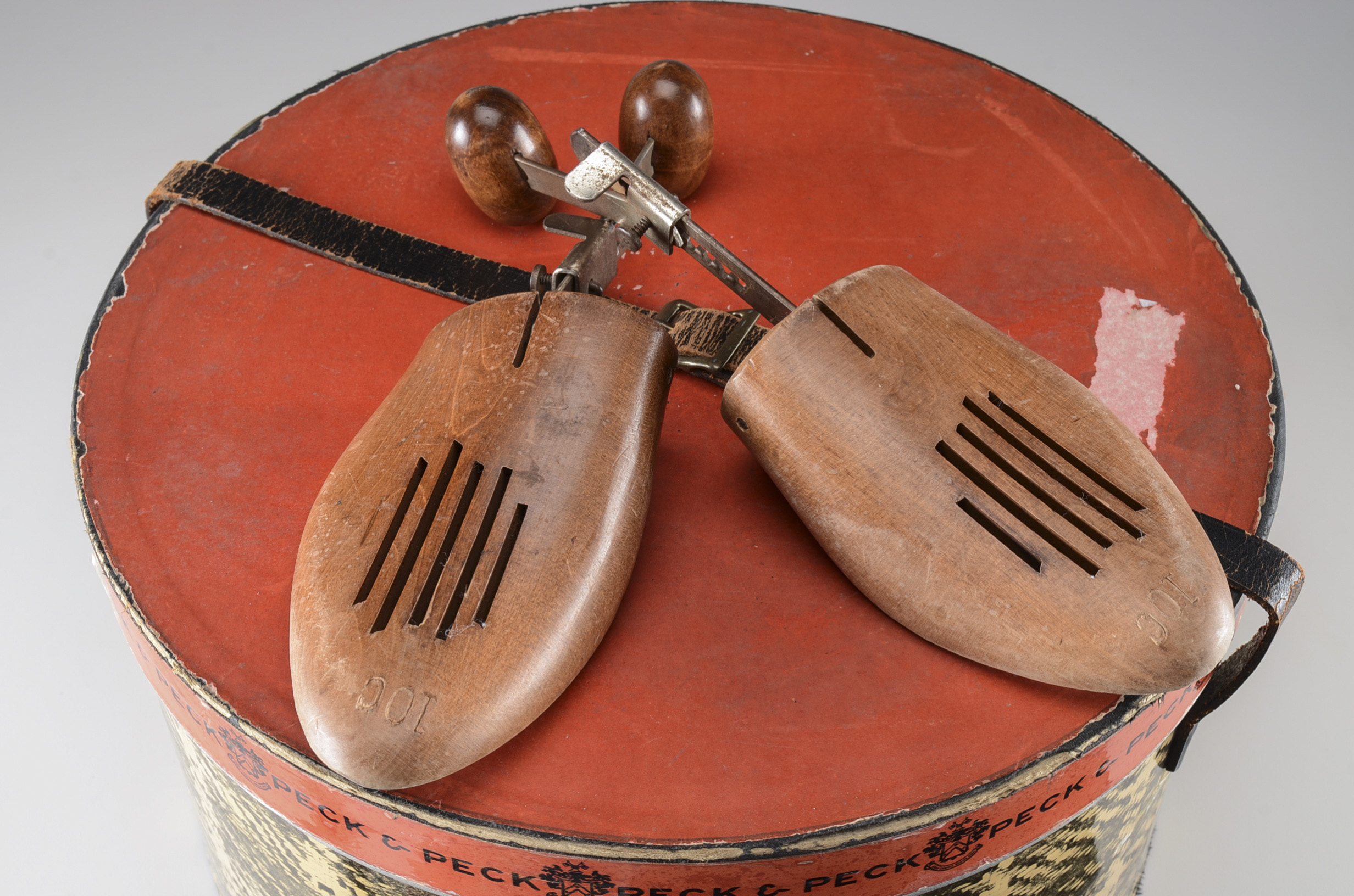 Nine Harmonicas and Collectibles in a Vintage Hat Box