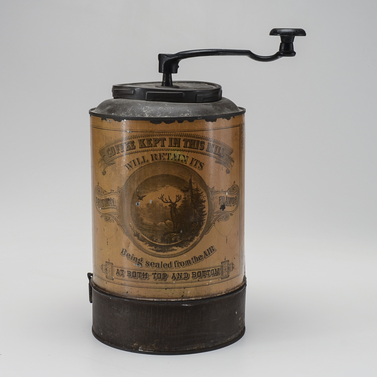 Antique Norton Bro's Coffee Mill Tin Grinder