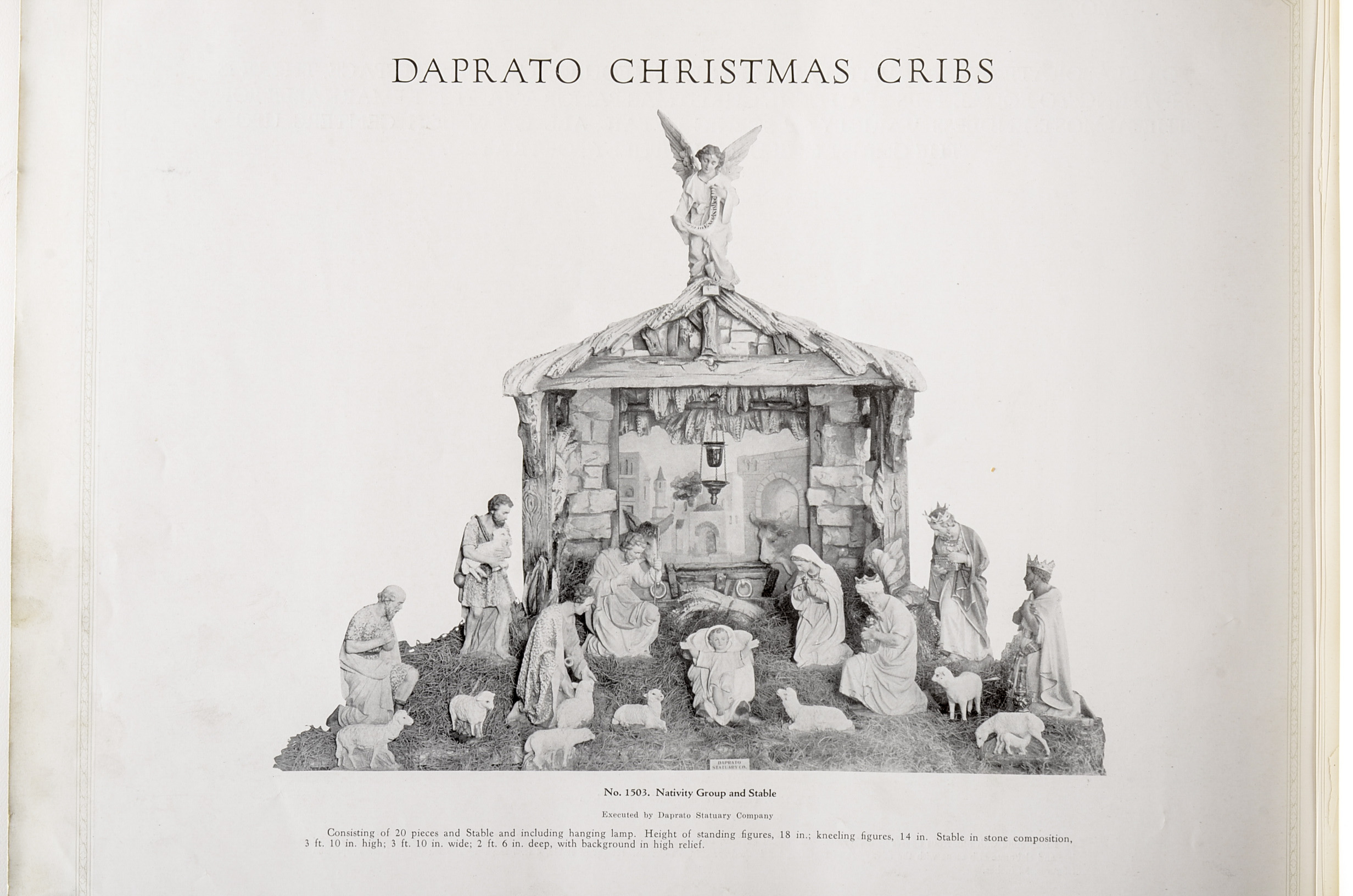 Twentieth Edition "Creations in Ecclesiastical Art" Deprato Statuary Company Catalog