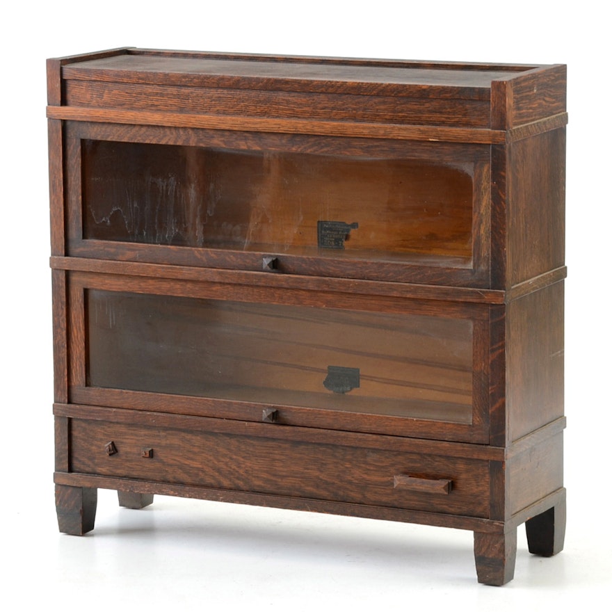 Globe Wernicke Oak Barrister Bookcase Model 308-798