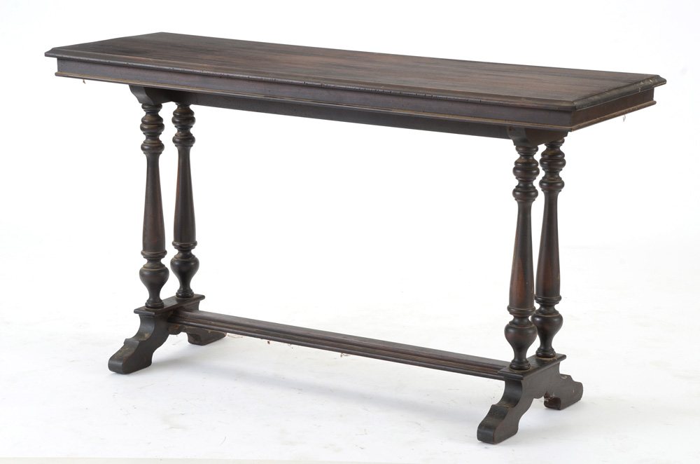 Steinkamp Furniture Walnut Finish Trestle Table