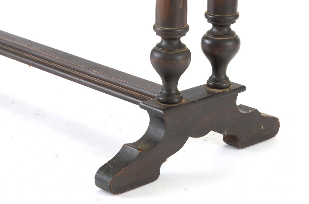 Steinkamp Furniture Walnut Finish Trestle Table