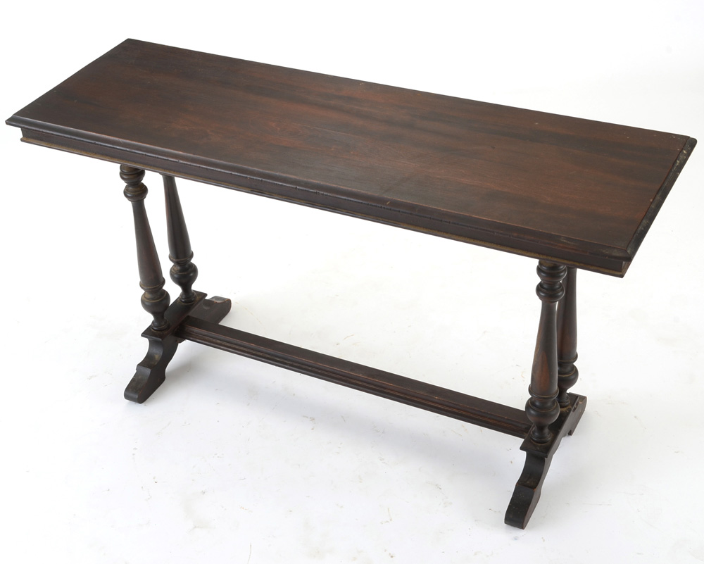 Steinkamp Furniture Walnut Finish Trestle Table