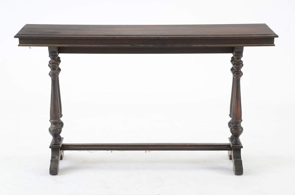 Steinkamp Furniture Walnut Finish Trestle Table