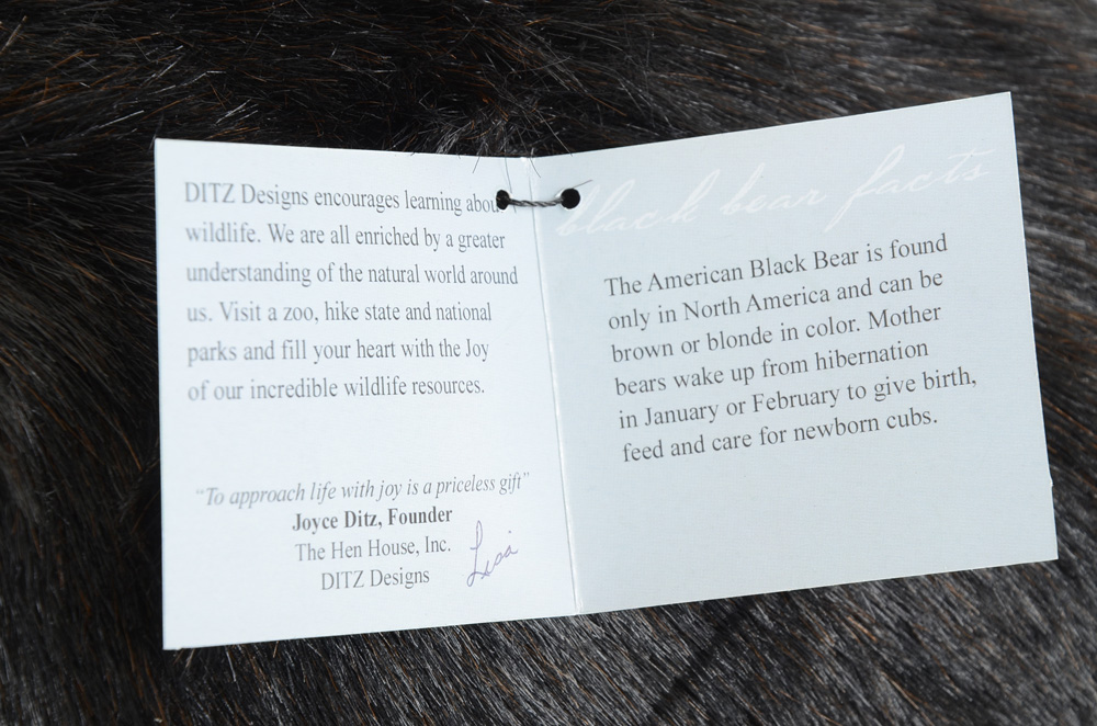 Ditz Designs Black Bear Footrest