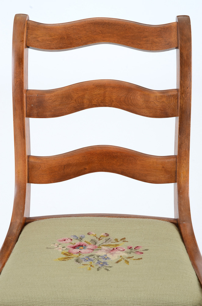 Walnut Rocking Chair with Needlepoint Seat
