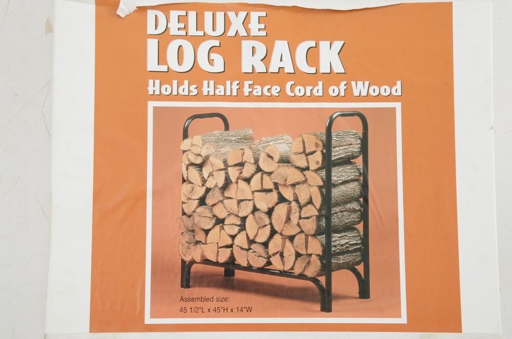 Black Metal Firewood Storage Racks