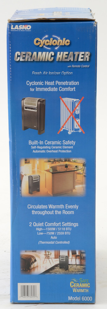 Lasko Cyclonic Ceramic Heater Model 6000