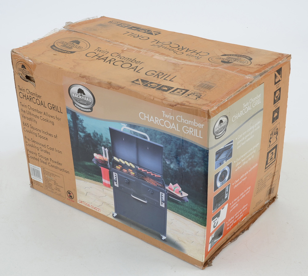 "Backyard Classic Professional" Twin Chamber Charcoal Grill