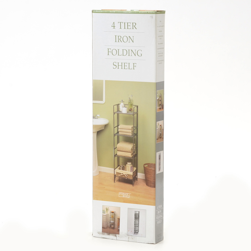 Four Tier Iron Folding Shelf