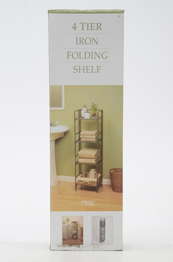 Four Tier Iron Folding Shelf