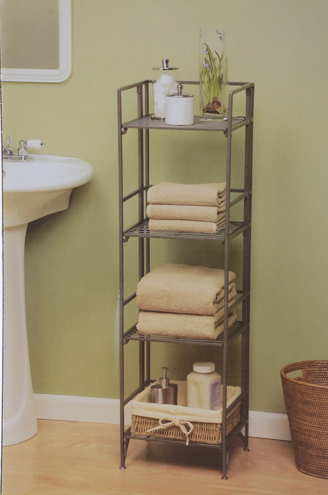 Four Tier Iron Folding Shelf