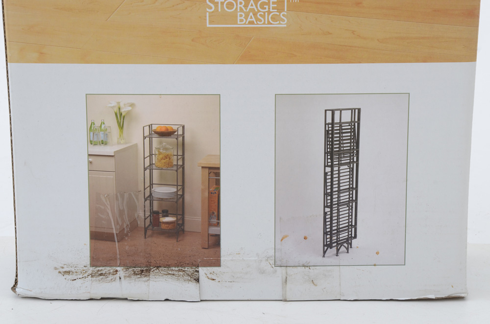 Four Tier Iron Folding Shelf